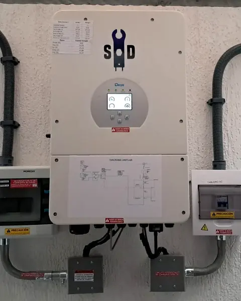 Inversor y tableros — Tableros DC y AC con diagrama unifilar — Metalworks Energy