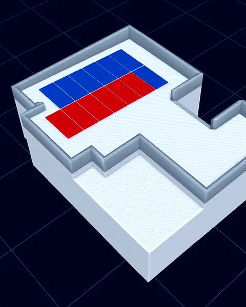Modelo 3D de cubierta — Simulación de strings antes de instalar — Metalworks Energy